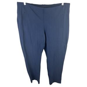 Chico’s So Slimming Juliet Ankle Pants Navy Blue Ponte Knit sz 3(16)